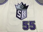 NBA 55 Williams Sacramento Kings Maillot crème brodé